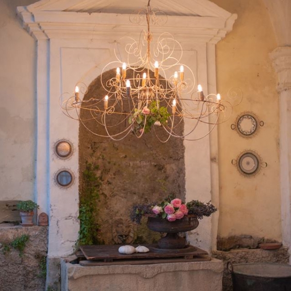  12 luci bianco anticato